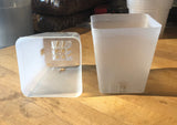 4 inch Square Clear Pot