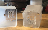 4 inch Square Clear Pot