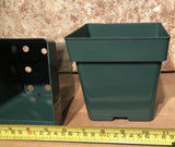 5.25 inch  green square pot